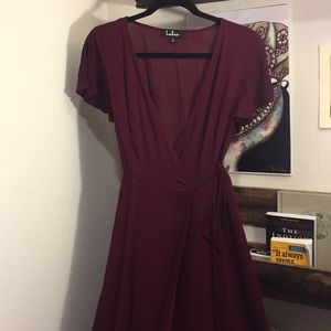Lulu’s Burgundy Wrap Dress